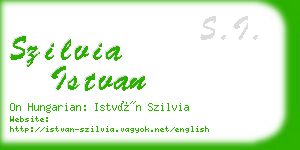 szilvia istvan business card